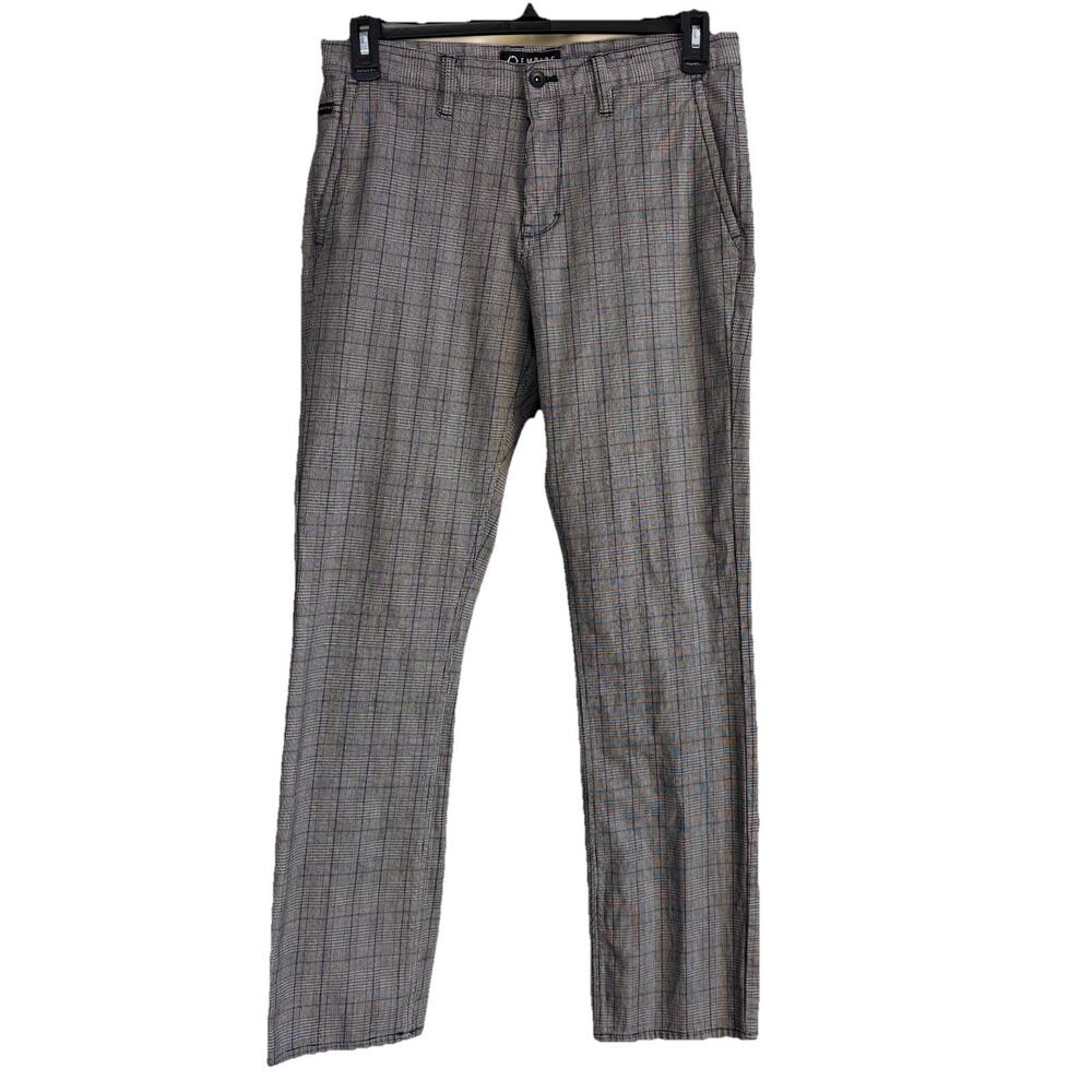 Empyre Sledgehammer Black & White Windowpane Plaid Straight Skater Pants Size 34